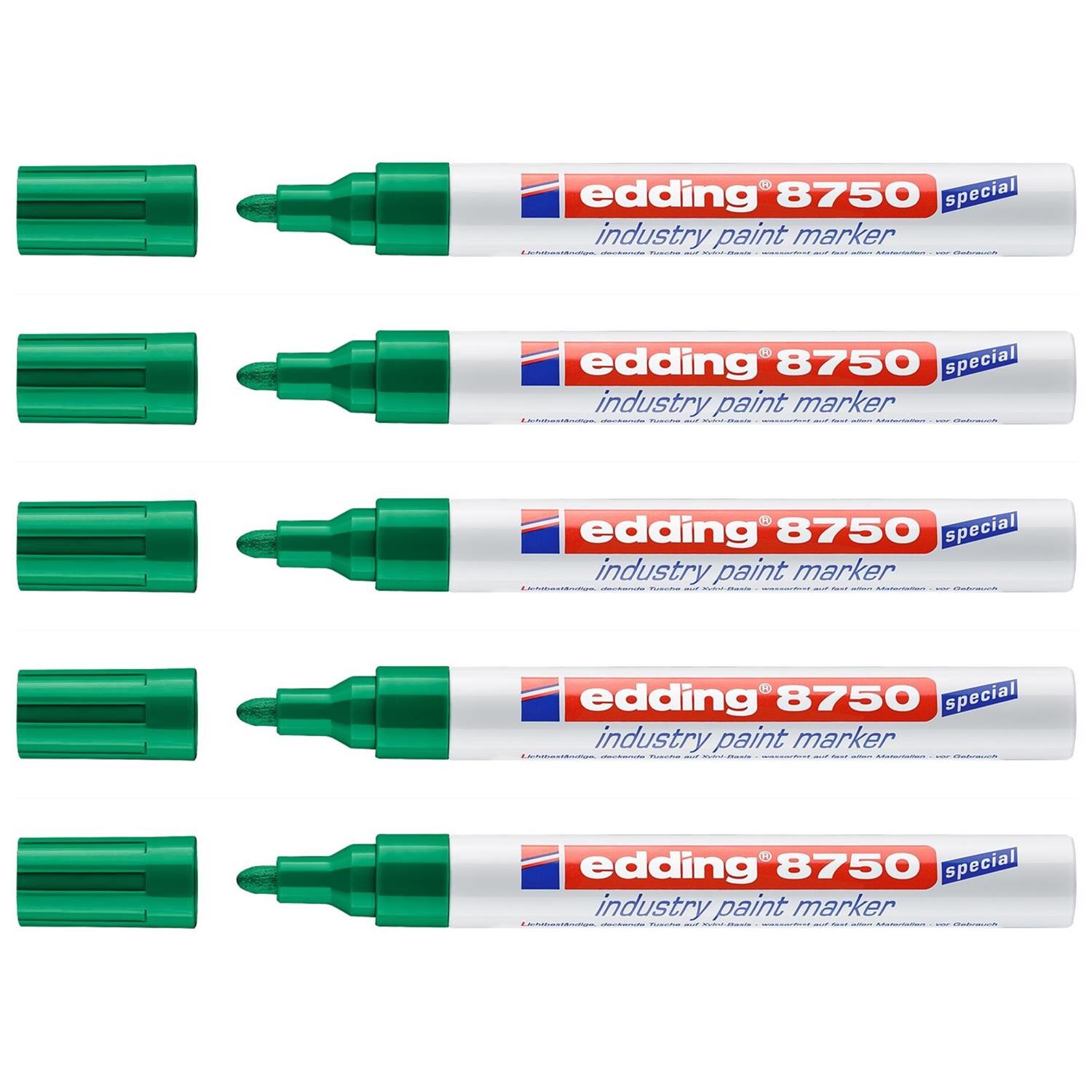 Marqueur Peinture edding 8750 Vert Haute Résistance Thermique Lot de 5