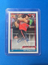 Will Robertson 2026 Topps Series 1 Rookie Card RC AUTO #91A-ROB White Sox