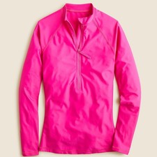 J.Crew Active Long Sleeve Rash Guard Swim Surfing Sporty Radiant Fuchsia XXL