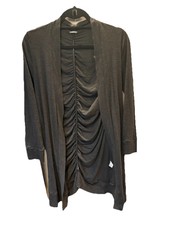 Monrow Sweater Knit Cardigan - Black Longline...