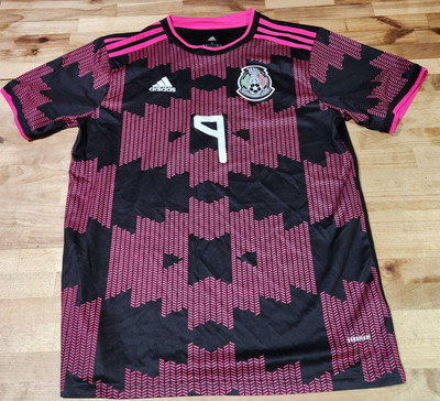 Adidas Mexico National Team Home Soccer Black Pink Jersey