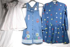 3 STELLA MCCARTNEY KIDS GIRLS CLOTHES SZ 12 Denim Dress, Overall Jumper, Blouse