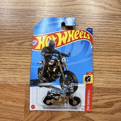 Hot Wheels Ducati Scrambler Motorcycle HW Daredevils 3/5 Gold 1:64 New NOT MINT