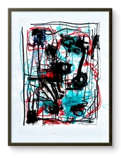 STEVEBARTZ ORIGINAL ART "ACTIVATION #13" 18X24 GALLERY THICK PAPER FINE ART HOME