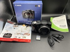 Canon PowerShot SX150 IS 14.1MP Black Digital Camera Bundle Tested Works READ!