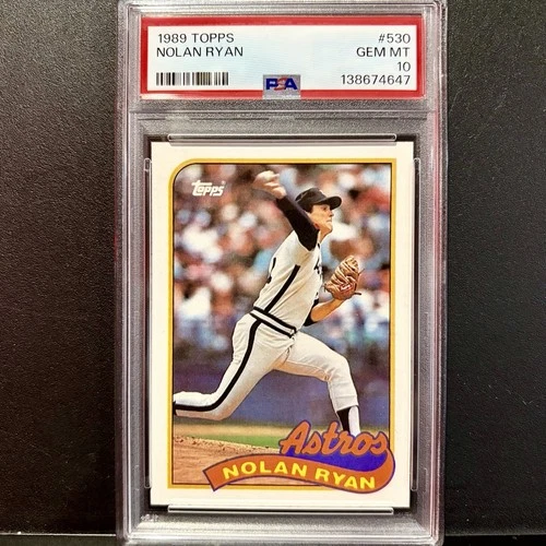 1989 Topps #530 NOLAN RYAN PSA 10 GEM MINT Astros HOF 🚀 DEAD CENTERED