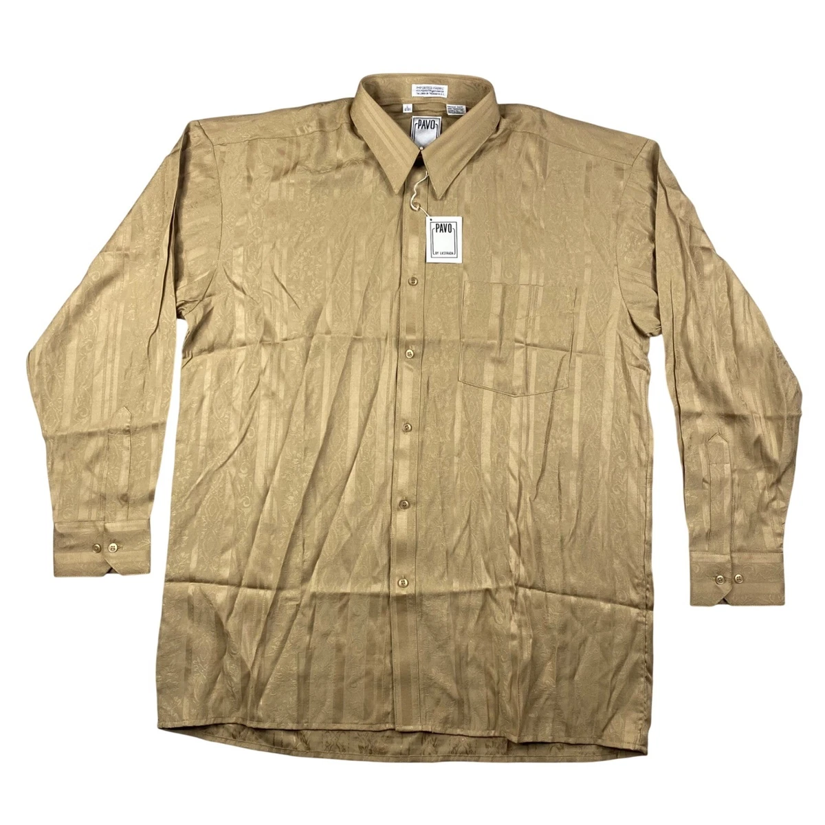 Polyester Gold Dress Shirts for Men for sale | eBay
