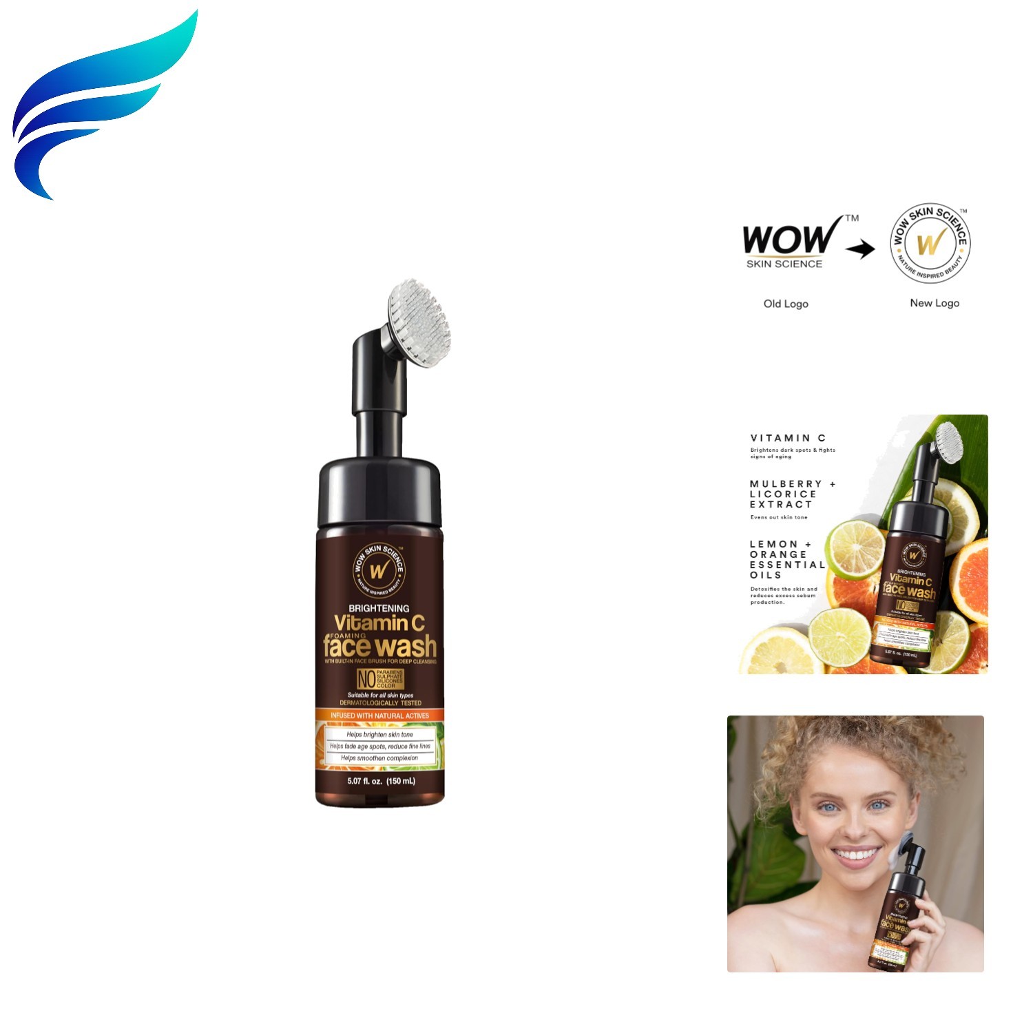Vitamin C Face Wash & Brush 5.07 oz