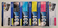 Genuine Brother TN-331 Complete CMYK Toner Set w/ Extra Black and Extra Magenta