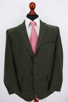 Daniel Hechter Soft Tweed Sakko Gr.27,5 (27 28) Schurwolle Mix Oliv absolut Top