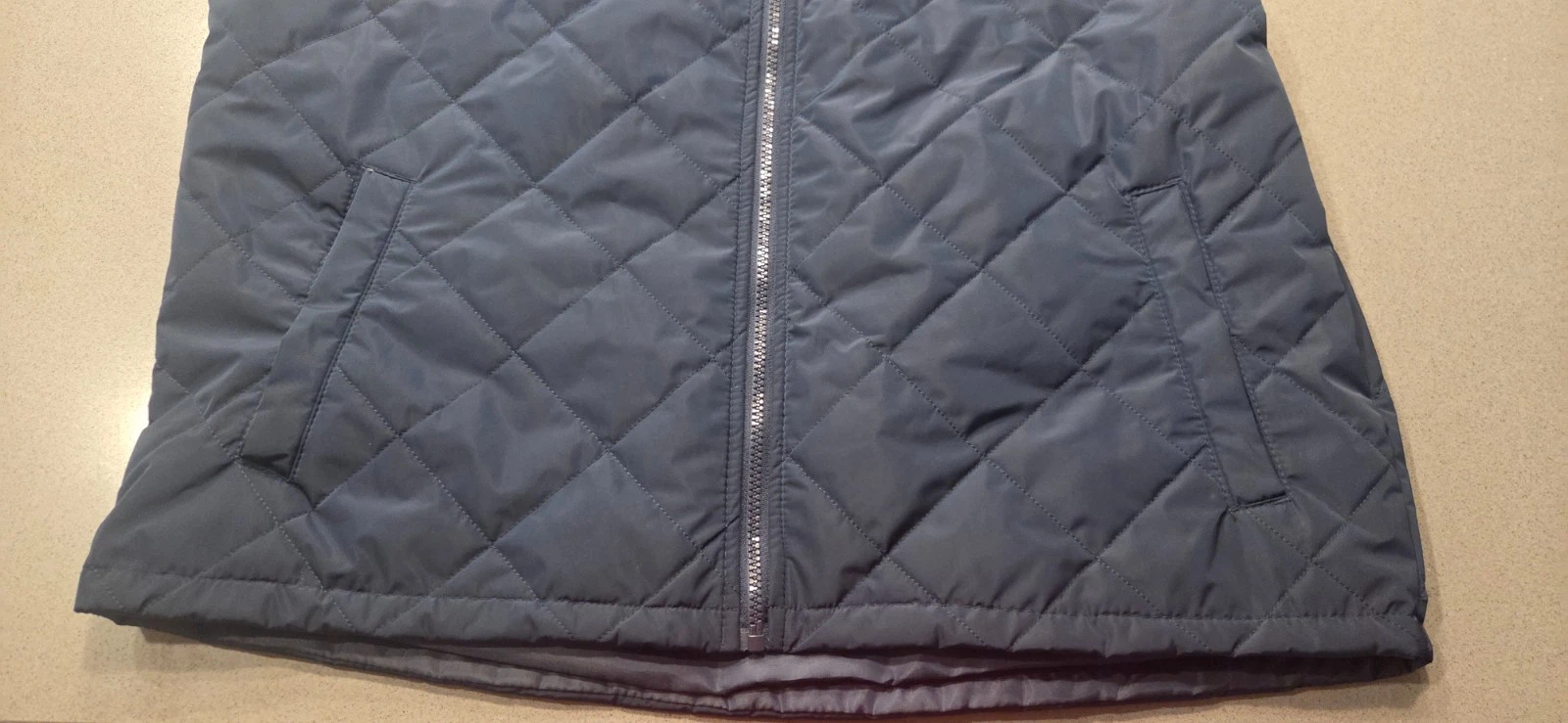 Goodfellow & Co Men's Quilted Navy Blue Zip Up Puffer Vest With Side Pockets XL image 8