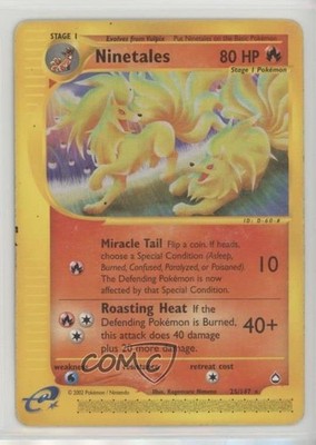 Ninetales Pokemon e-Card Series Aquapolis #25 2003