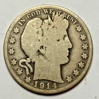 1914-S USA BARBER HALF DOLLAR COINSNAP GRADED SAN FRANCISCO 50 CENT PIECE