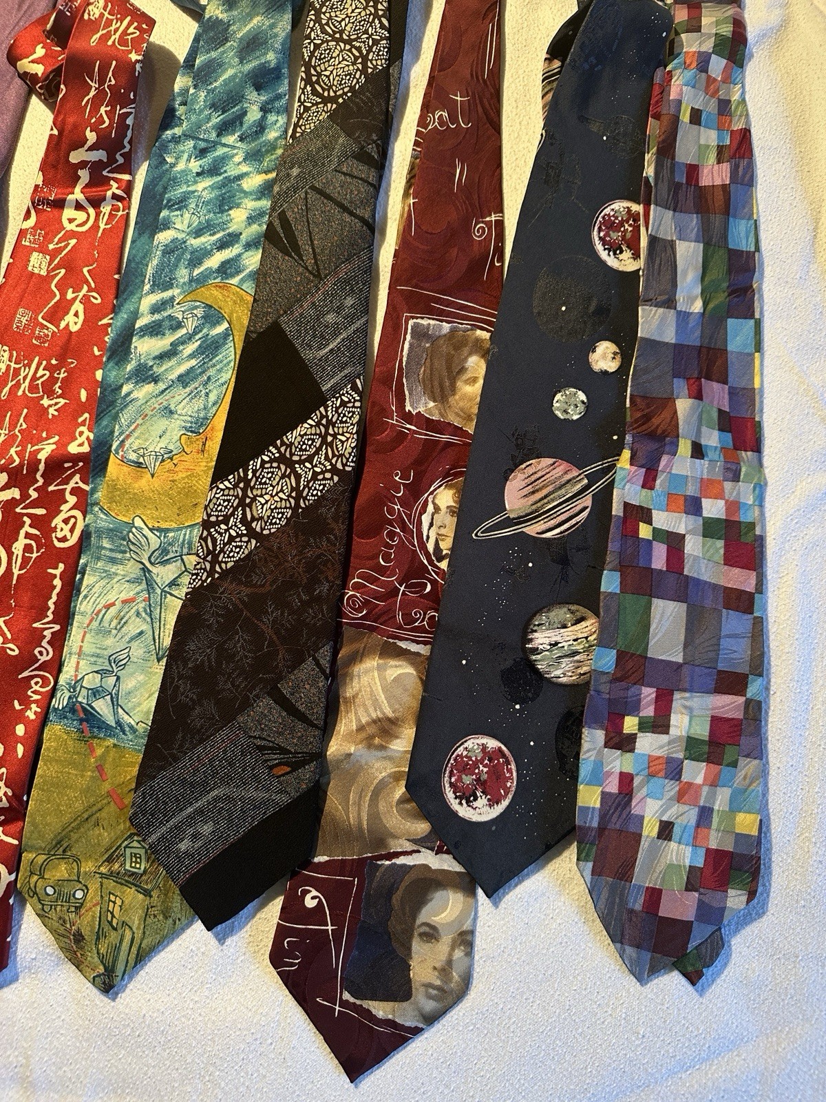 10 Designer Ties, Including Signed Robert Daskal … - image 4