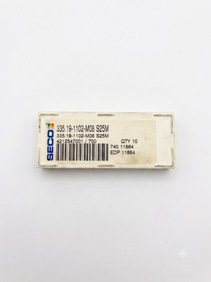 SECO 335.19-1102-M08 S25M Carbide Milling Inserts 4pcs Indexable Cutter Inserts