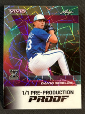 2024 Leaf Vivid BLACK LASER BASE ROOKIE PRE-PRODUCTION PROOF David Shields 1/1