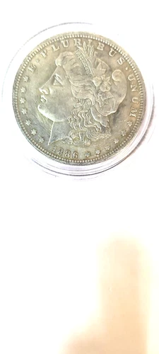 1886-S Morgan Silver Dollar, Lustrous AU, Scarce S Mint