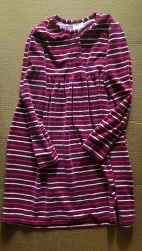 hanna andersson pink stripe play dress 150 cm us 12 long sleeves