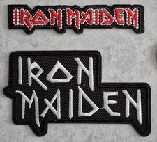 IRON MAIDEN Logo Metal Rock Band Embroidered PATCH PAIR Iron on New