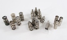 USED Lot of 18 Mixed BNC Male  BNC Female  SMA Female Coax Connectors