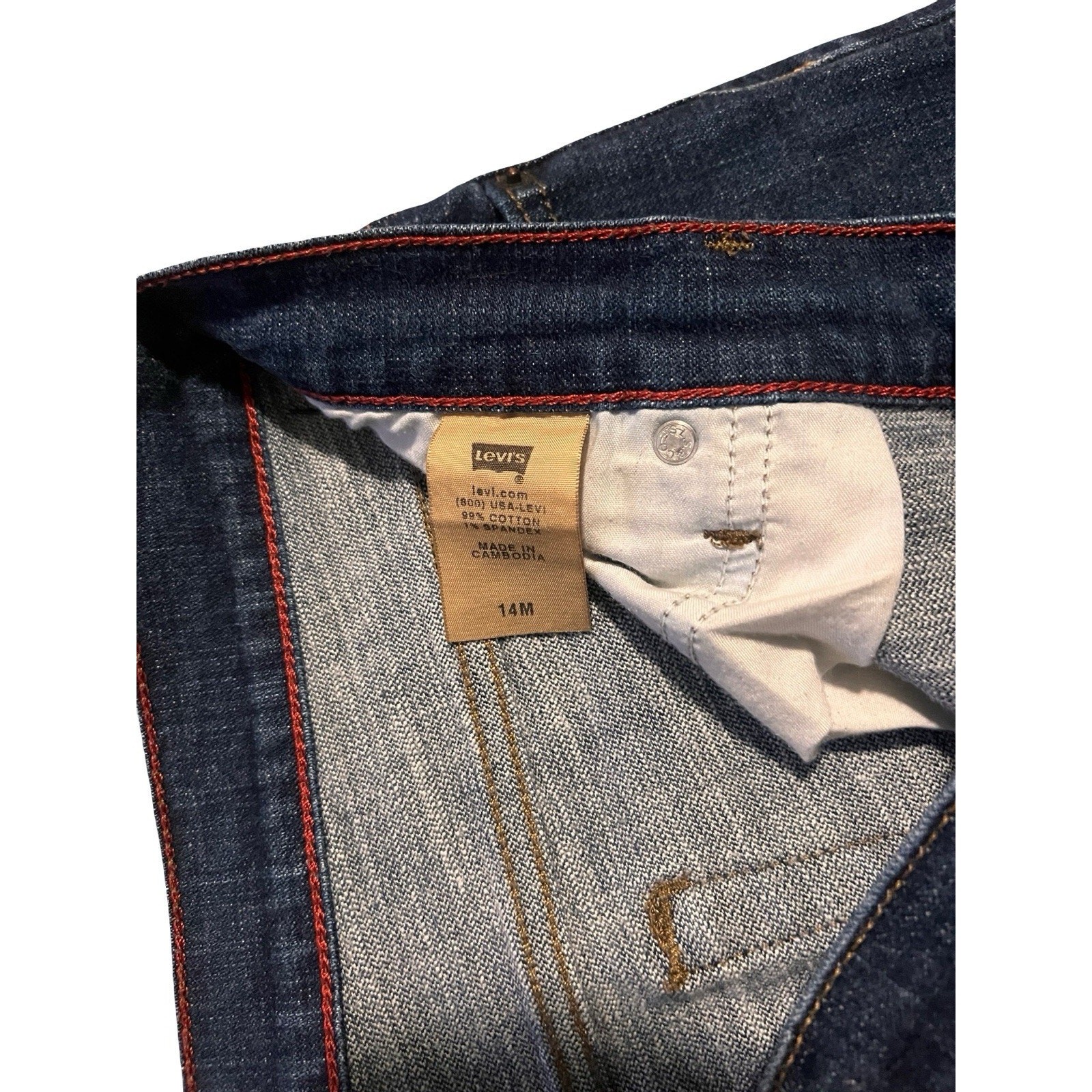 Levi’s Women’s 550 Relaxed Bootcut Jeans 14M Dark Wash Stretch Denim Midrise image 4