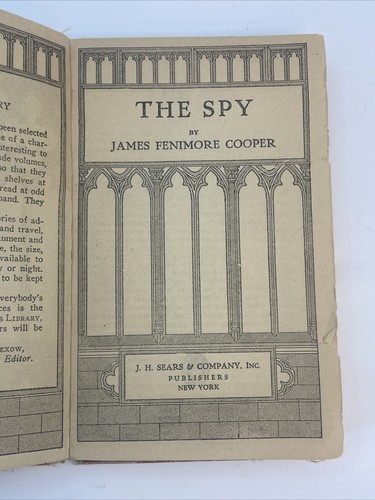 Antique James Fenimore Cooper hardcover book The Spy. Loose Binding - Picture 4 of 10