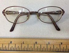 Sophia Loren Eye Glasses Mauve Pink Frames w/ Criss Cross Pattern Zyloware
