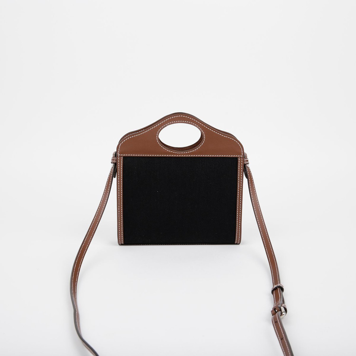 Burberry Two-Tone Pocket Micro Tote Shoulder Bag 8055187