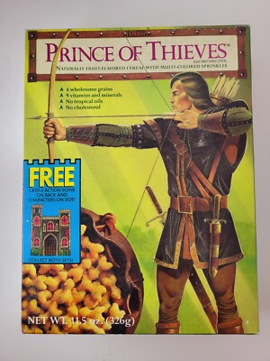 1991 Prince Of Thieves Cereal From Ralston Purina Full Unopened Box