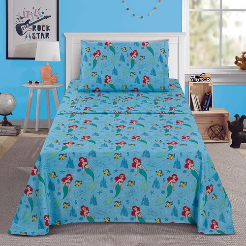 Ariel The Little Mermaid Twin Size Bed Sheet Set - 3 Piece Set - Picture 4 of 4