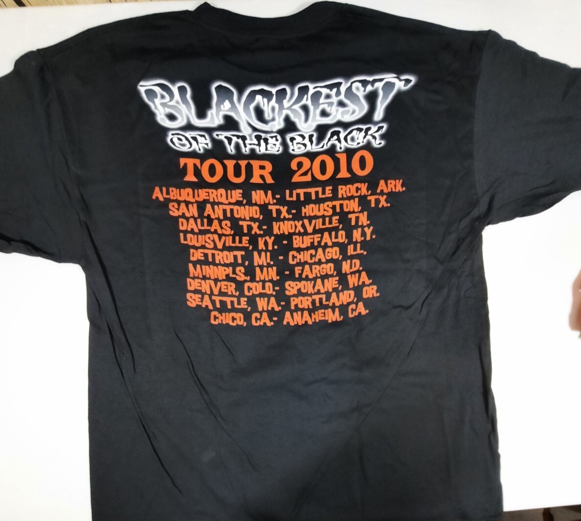 Blackest Of The Black 2010 Tour T Shirt 2XL | eBay