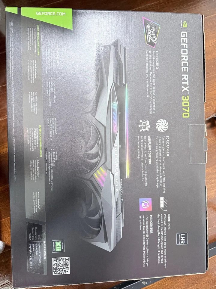 MSI GeForce RTX 3070 GAMING Z Trio LHR 8GB GDDR6 Graphics Card.,. - Image 2 of 4