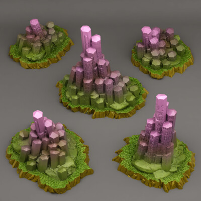 Witcher Crystal Stones Legion Terrain Scenery Tabletop Miniatures 28mm