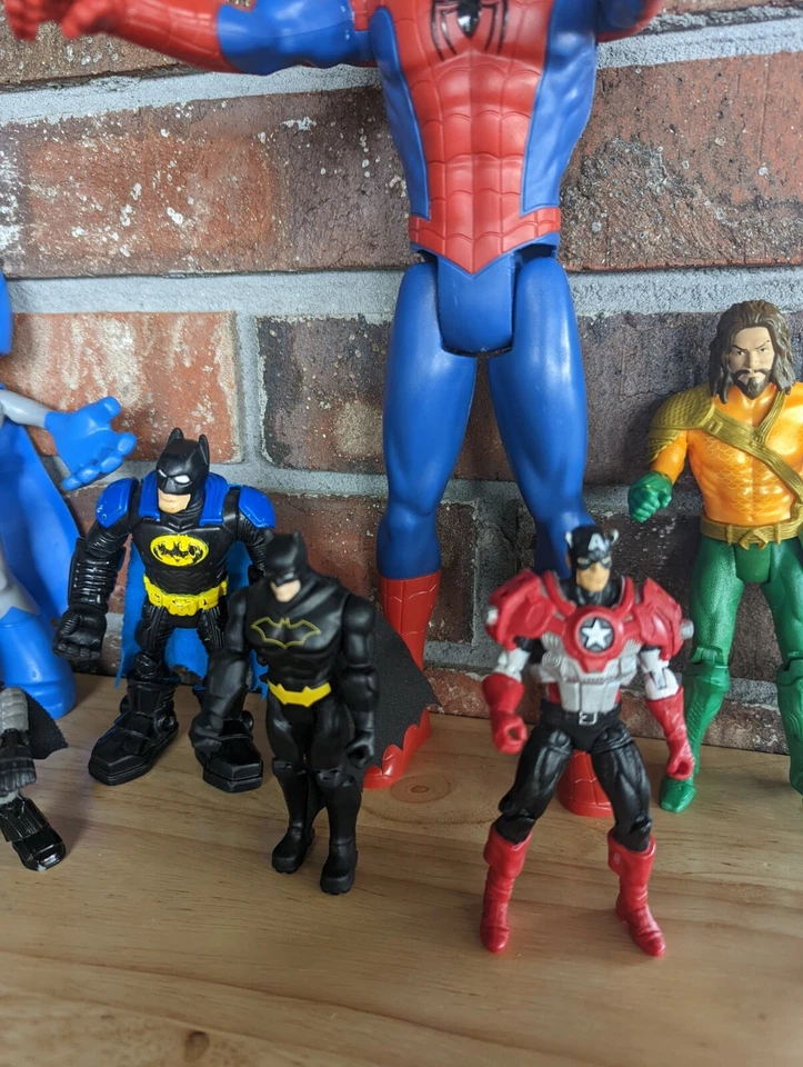 Лот товаров Экшн-фигурки супергероев 4 Бэтмен, 2 Человек-паук, Аквамен, Капитан Америка, Бэйн - Изображение 3 из 4