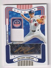 2024 PANINI STARS & STRIPES MATTHEW CHAMPION 33/50 GOLD INK PATCH AUTO LSU