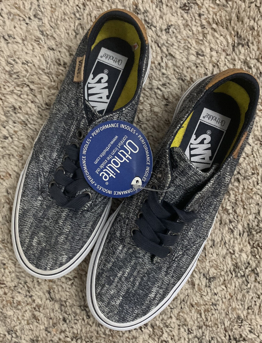 NEW VANS Women Camden Deluxe Sneakers Ortholite Cushion Navy Blue White  Mix