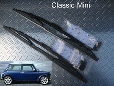 NEW BLACK Wiper Blades Classic Mini City Mayfair Cooper Spi/Mpi  &1980s models