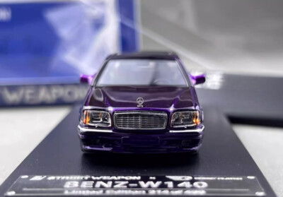 SW 1:64 Purple S600 W140 Classic Sedan VIP Sports Model Diecast