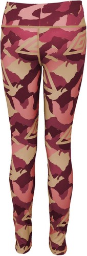 Umbro Girls Sublimated Legging Pants - Rhubard Red Pink - Size Small 7/8 - Picture 3 of 4