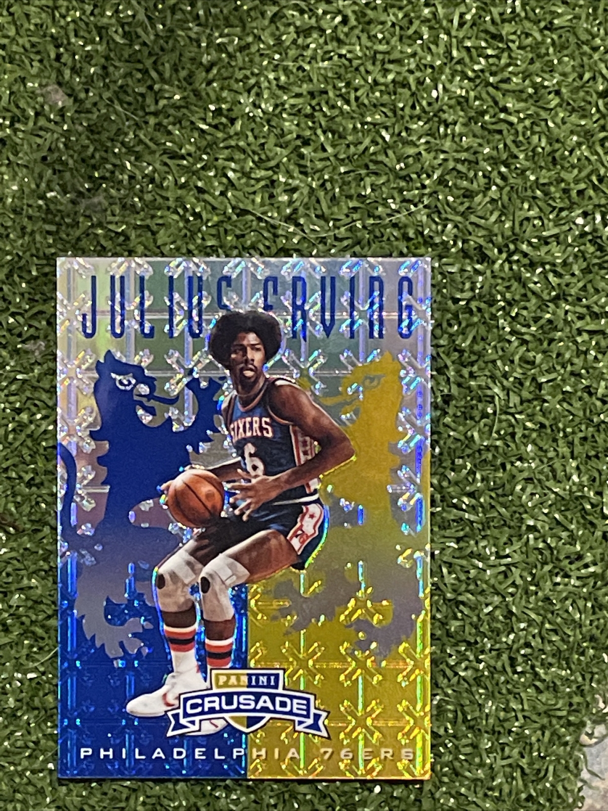 2012-13 Panini Crusade - Julius Erving Gold And Blue Parallel HOF. #79🔥🔥🔥