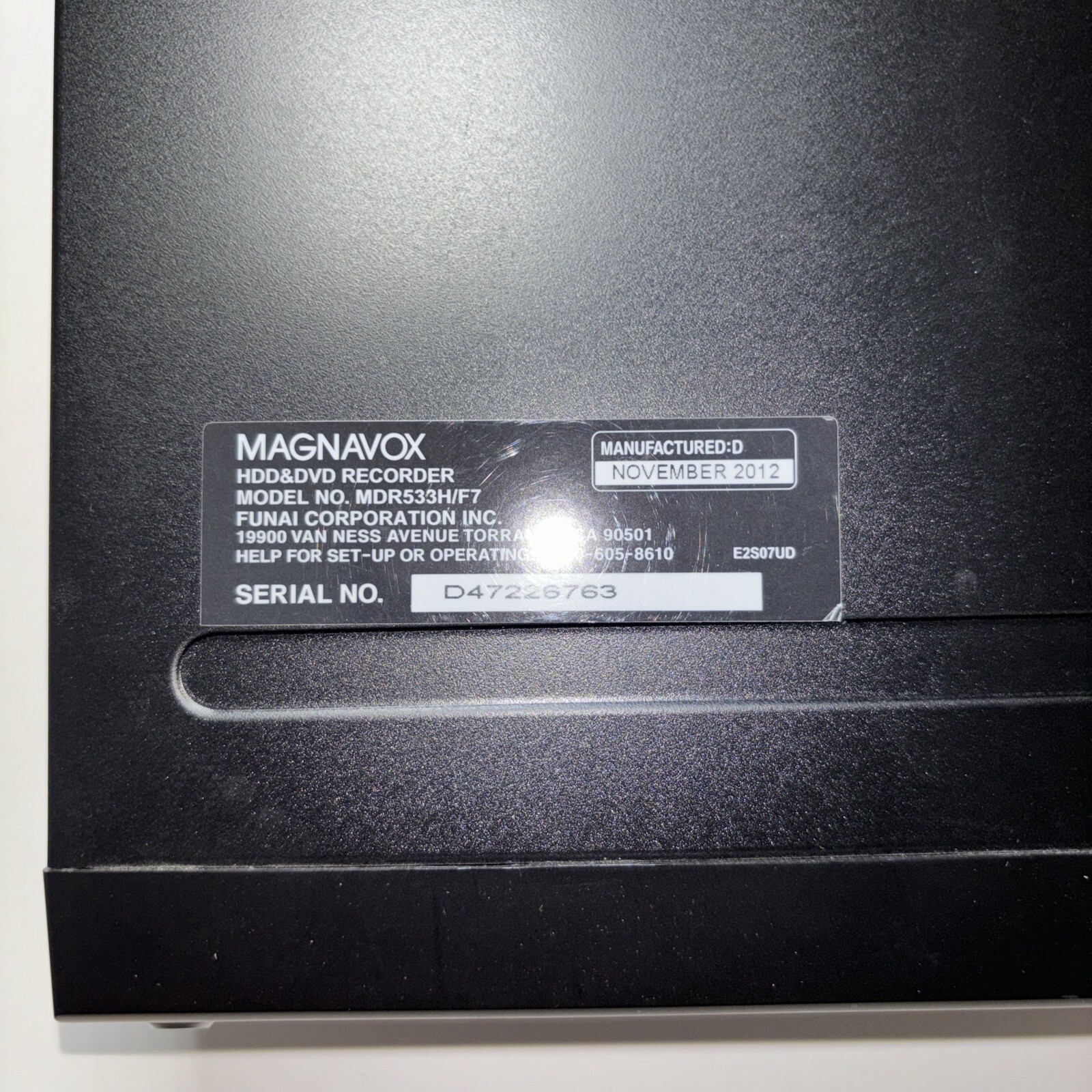 Magnavox HDD & DVD Recorder with Digital Tuner MDR533H/F7 w/ Remote