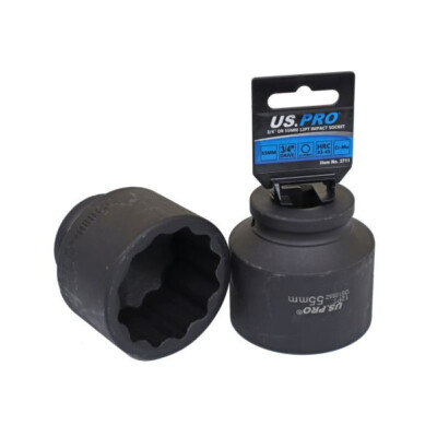 US Pro 3/4'' Antrieb 55 mm 12PT Steckschlüssel Bi Sechskant 12 Punkt Nabe Achse Werkzeuge Single