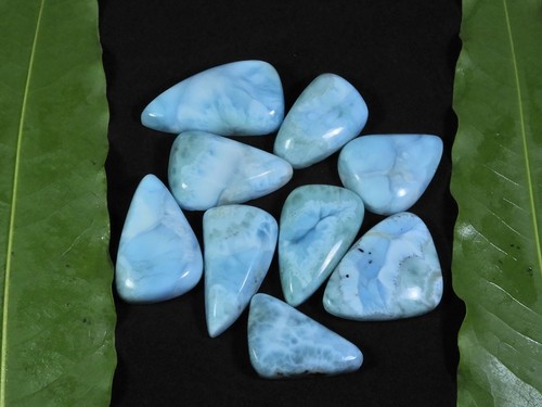14X22-16X30MM Natural Larimar Pectolite Fancy Cabochon Loose Gemstone 9Pcs w497