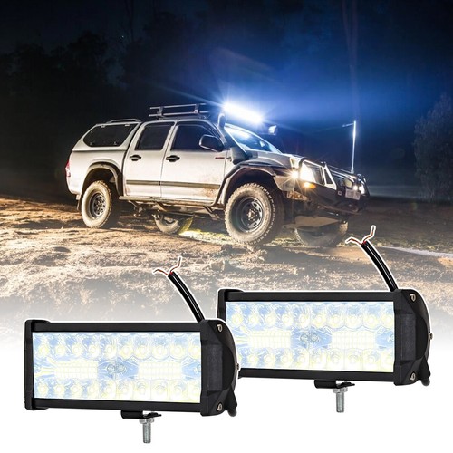 2x 7Inch 20000LM LED Work Light Bar Flood Spot Pod Offroad Fog Driving ATV Truck - 第 6/16 張圖片