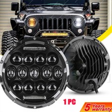 For Jeep Wrangler Jk Tj Lj 97-18 7 Round Led Headlight Hi-lo Halo Turn Signal