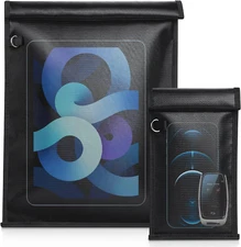 Faraday Bags for Phones,2 Pack Signal Blocking Faraday Cage,Rfid Signal Blocking