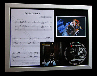 KANYE WEST Gold Digger GALLERY QUALITY CD LTD FRAMED DISPLAY+EXPRESS GLOBAL SHIP