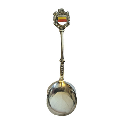 Vintage MUNSTER FRANCE Souvenir Teelöffel - hochwertiger Silberteller (ANTIKO 100)
