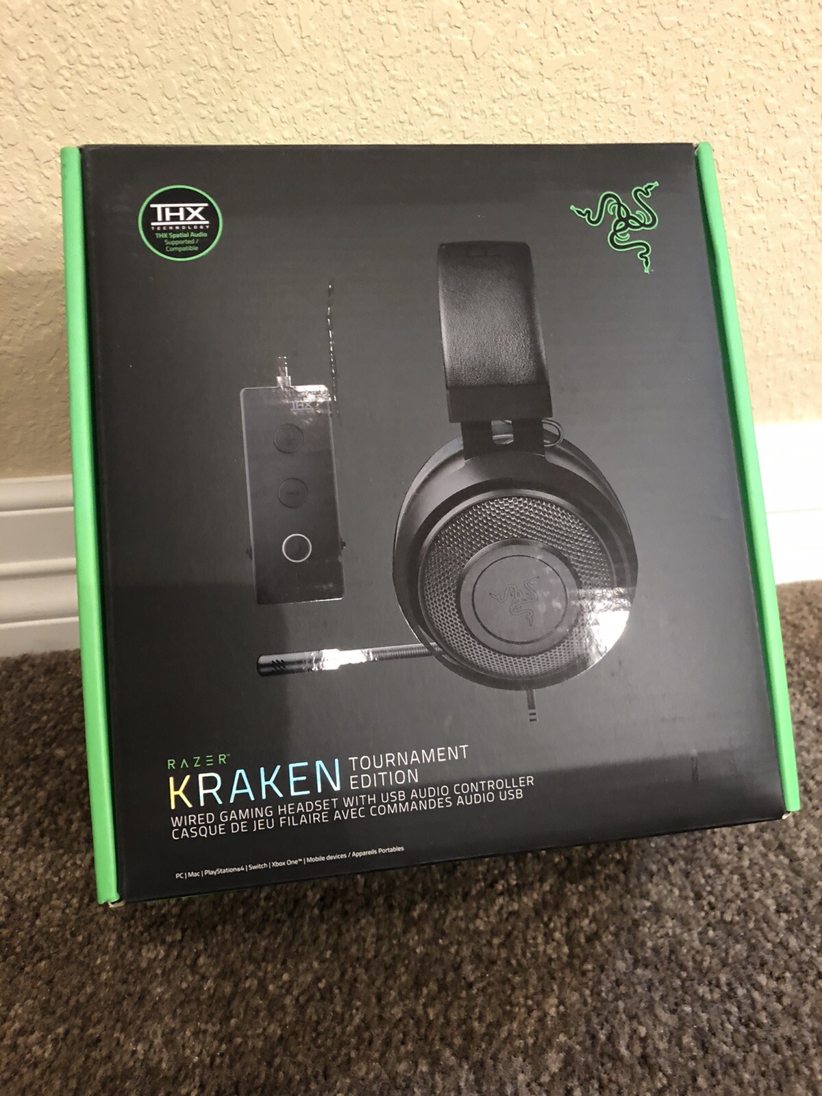 razer headset software on Razer Kraken Tournament Edition Black Over The Ear Headsets For Multi Platform For Sale Online Ebay