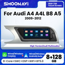 2009-2012 Audi A4 B8 A5 S5 Autoradio Alta Wireless Carplay Android 14 128GB WIFI